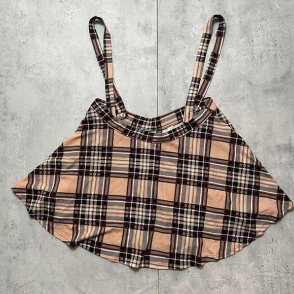 Shein Womens Curve Jumper Skirt Size 4XL Pink Plaid Overalls Side Zip EUC‎ - Picture 1 of 11